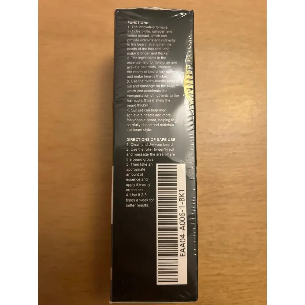 New East Moon Beard Growth Serum Hyper Derma Roller Fast Thicker Facial Hair 2oz
